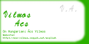 vilmos acs business card